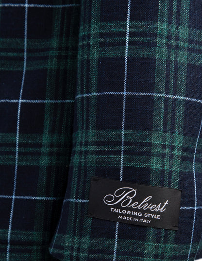 Belvest Sport Coat in Scottish Green Windowpane