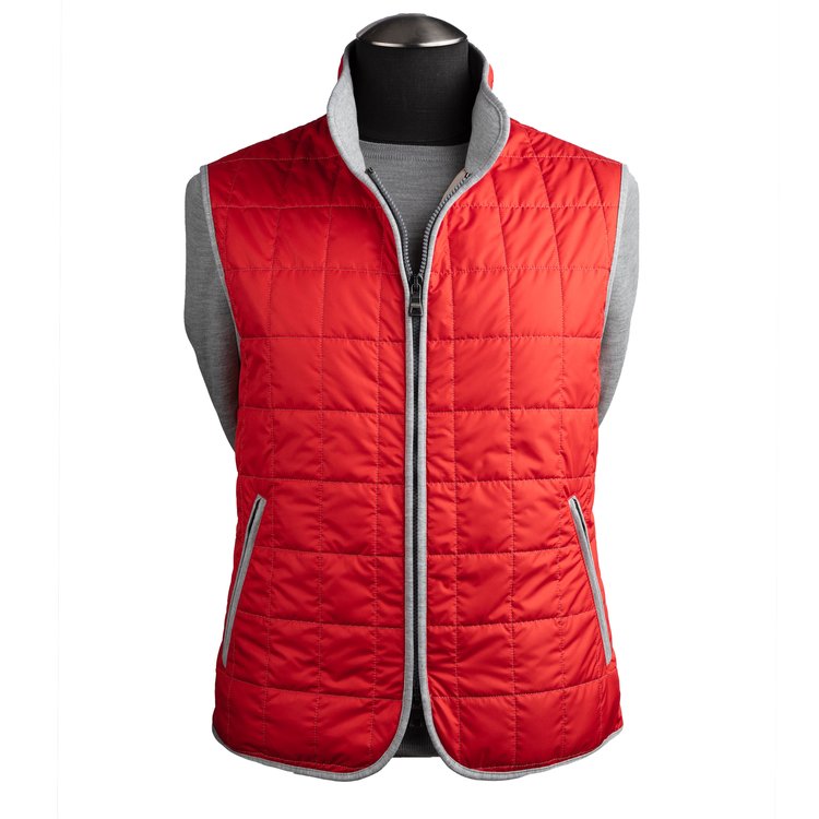 Waterville Nylon Vest in Vibrant Red