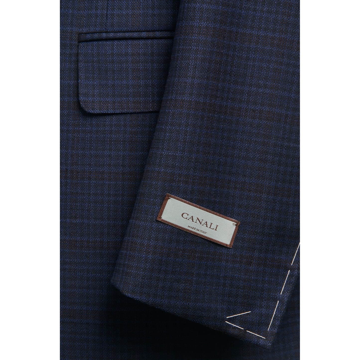 Canali Siena Model Light Wool check Sport Coat in - Dark Blue