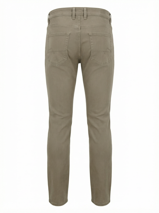 Alberto Jeans Pipe Light Soft Denim in light Olive