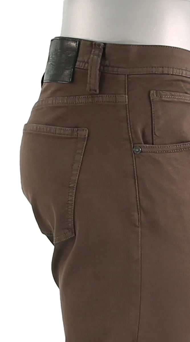 Alberto Pipe Regular Fit Stretch Colored Denim – Tobacco