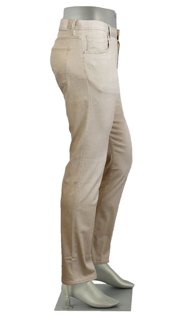 Alberto Jeans In Pipe Regular Fit Light Weigh Tencel- Beige