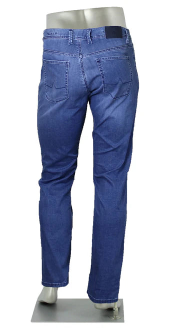 Alberto Jeans In Pipe Regular Fit Light Weigh Tencel-light Blue