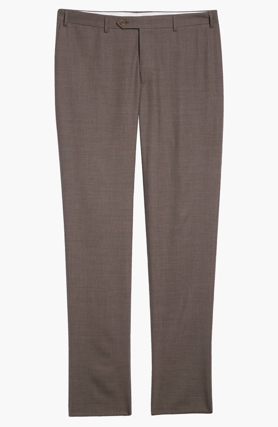 Canali Siena Classic Fit Super 130's Wool Dress Pants in Chocolate Brown