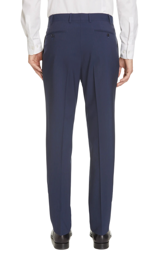Canali Siena Classic Fit Super 130's Wool Dress Pants in Mediterranean Blue