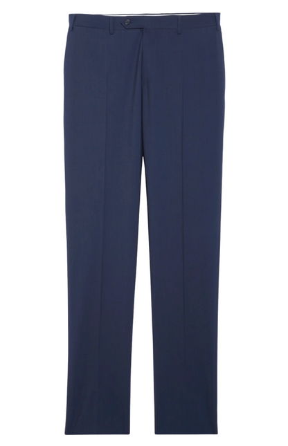 Canali Siena Classic Fit Super 130's Wool Dress Pants in Mid Blue