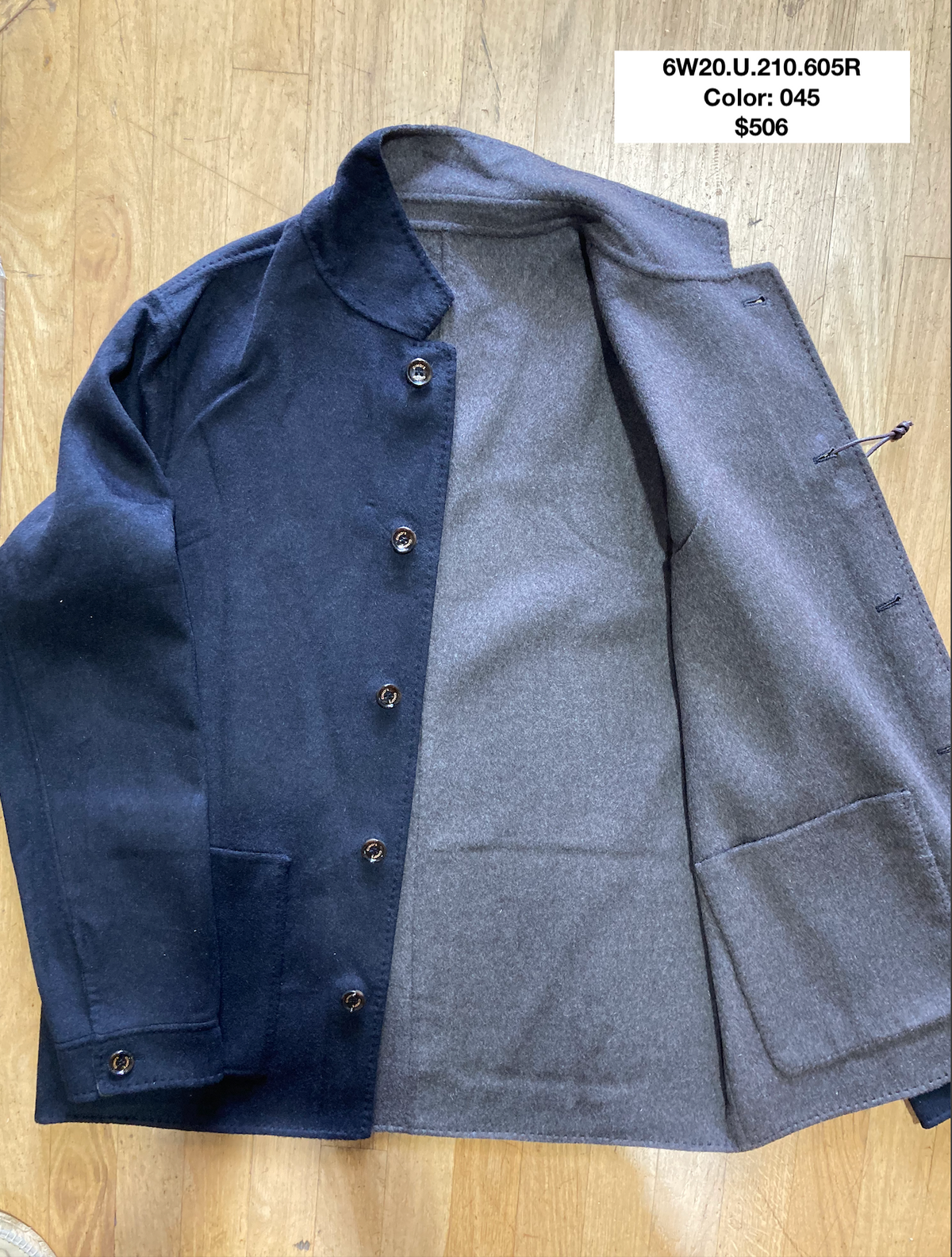 Gimo's Ultra-Soft Double Faced Wool Reversible Coat-Blue