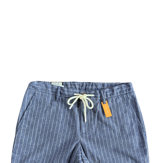 Alberto Linen Casual Jogger Pants – Blue