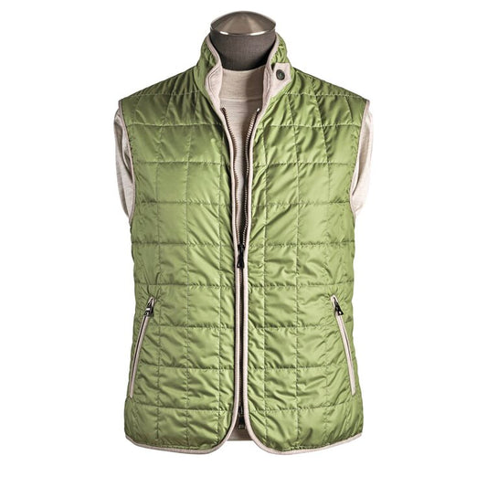 Waterville Water Repellent Quilted Vest in Light Green