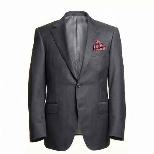 Canali Super 130 Contemporary Model Suit in Solid Gray