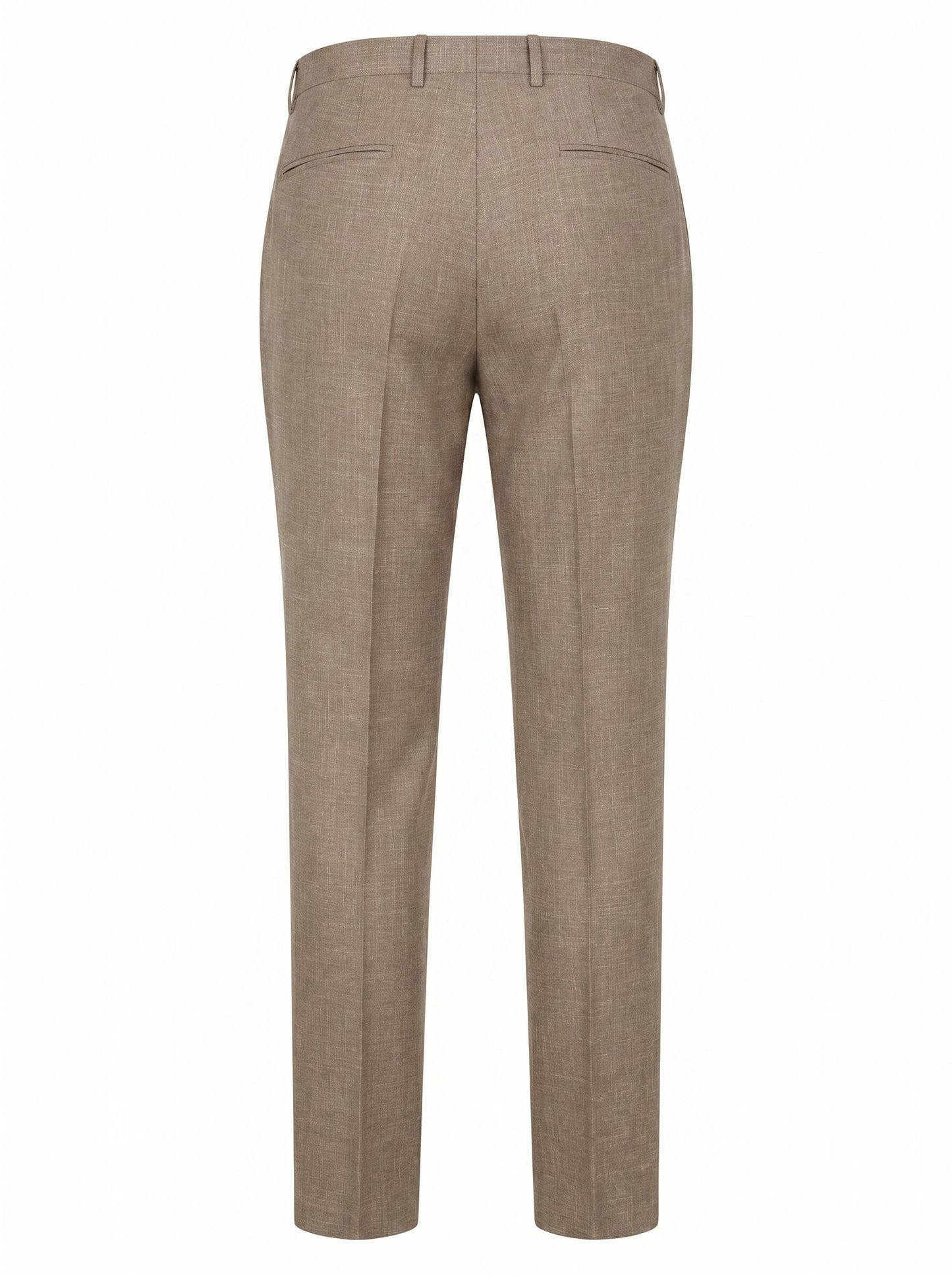 Canali Siena Classic Fit Wool, Silk and Linen Blend Dress Pants in Taupe