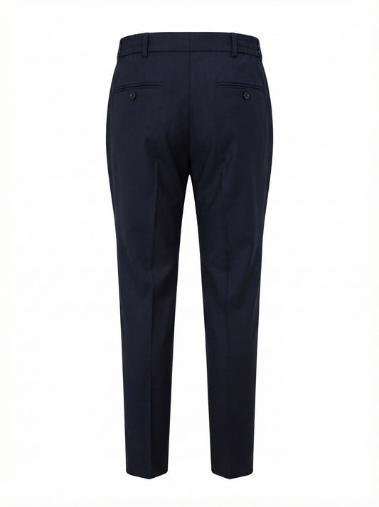 Fradi Wool Popeline Draw String Jogger Pants in Navy