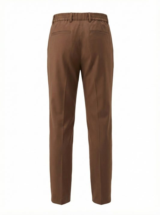 Fradi Wool Popeline Draw String Jogger Pants in Mocha