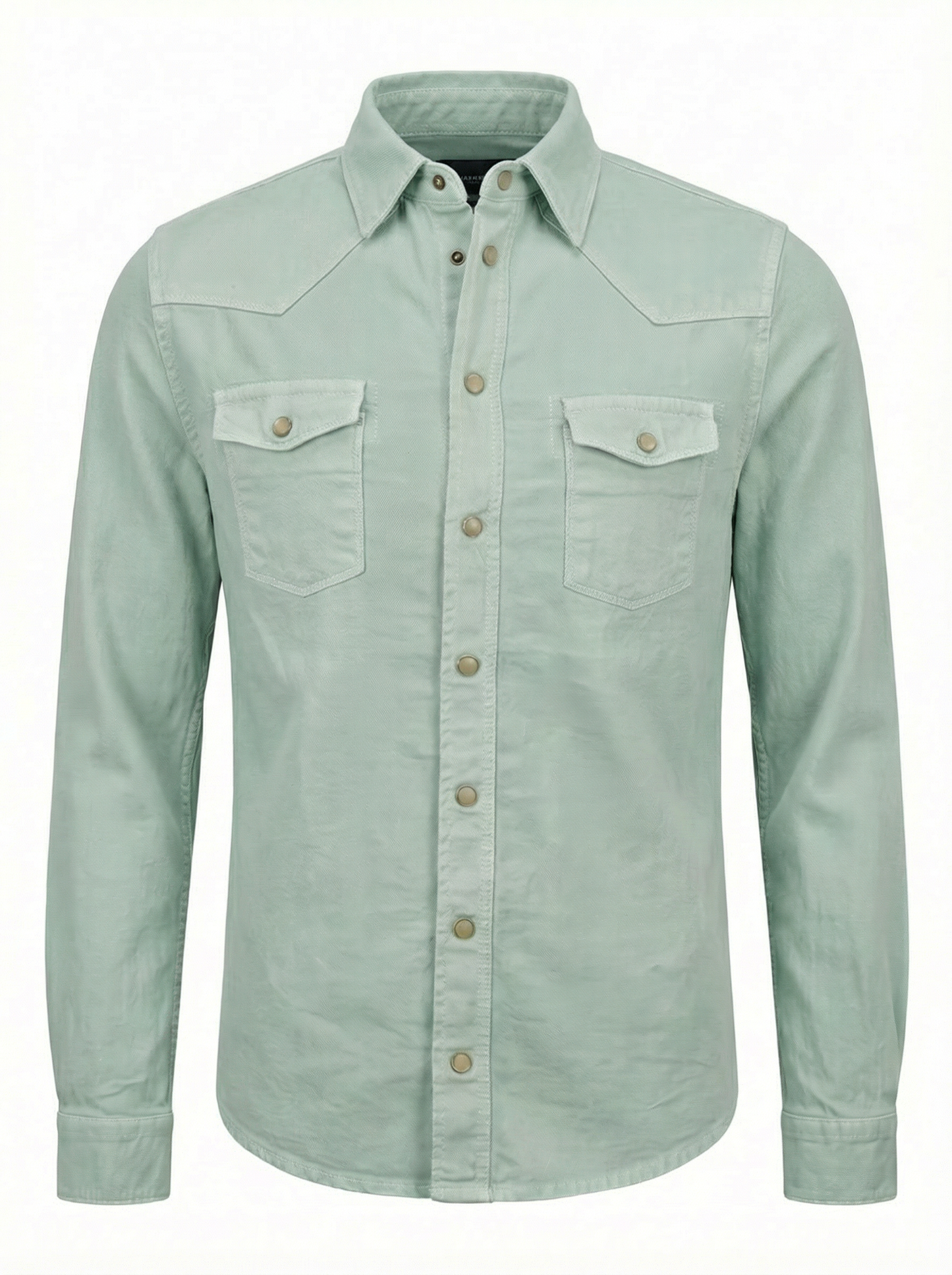 Teleria Zed Roper Over-Dyed Western Snap Shirt in Menta