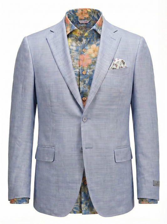 Canali Siena Model Wool Blend Suit in Light Blue