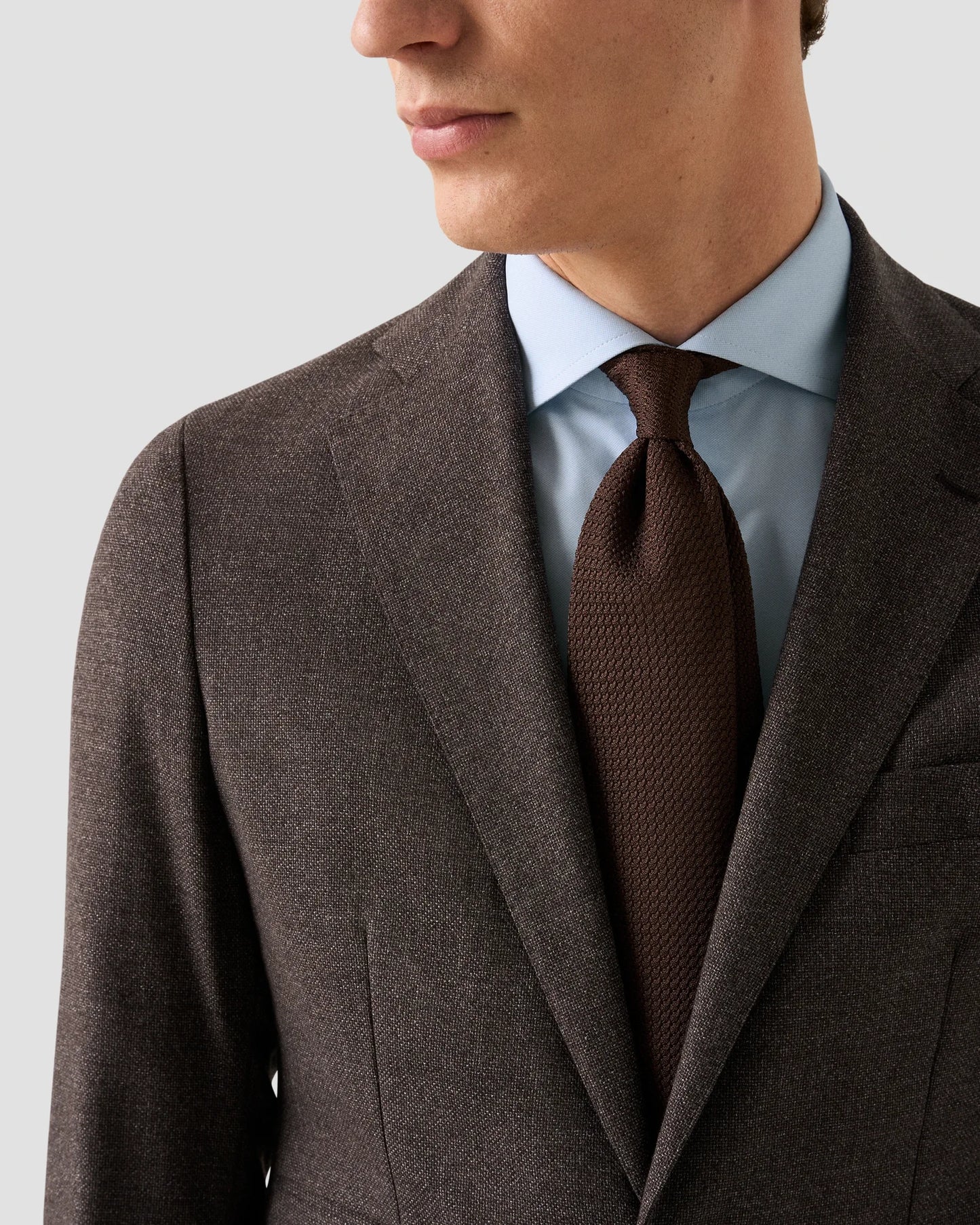 Eton Solid Four-Way Stretch Shirt in Slim Fit – Blue
