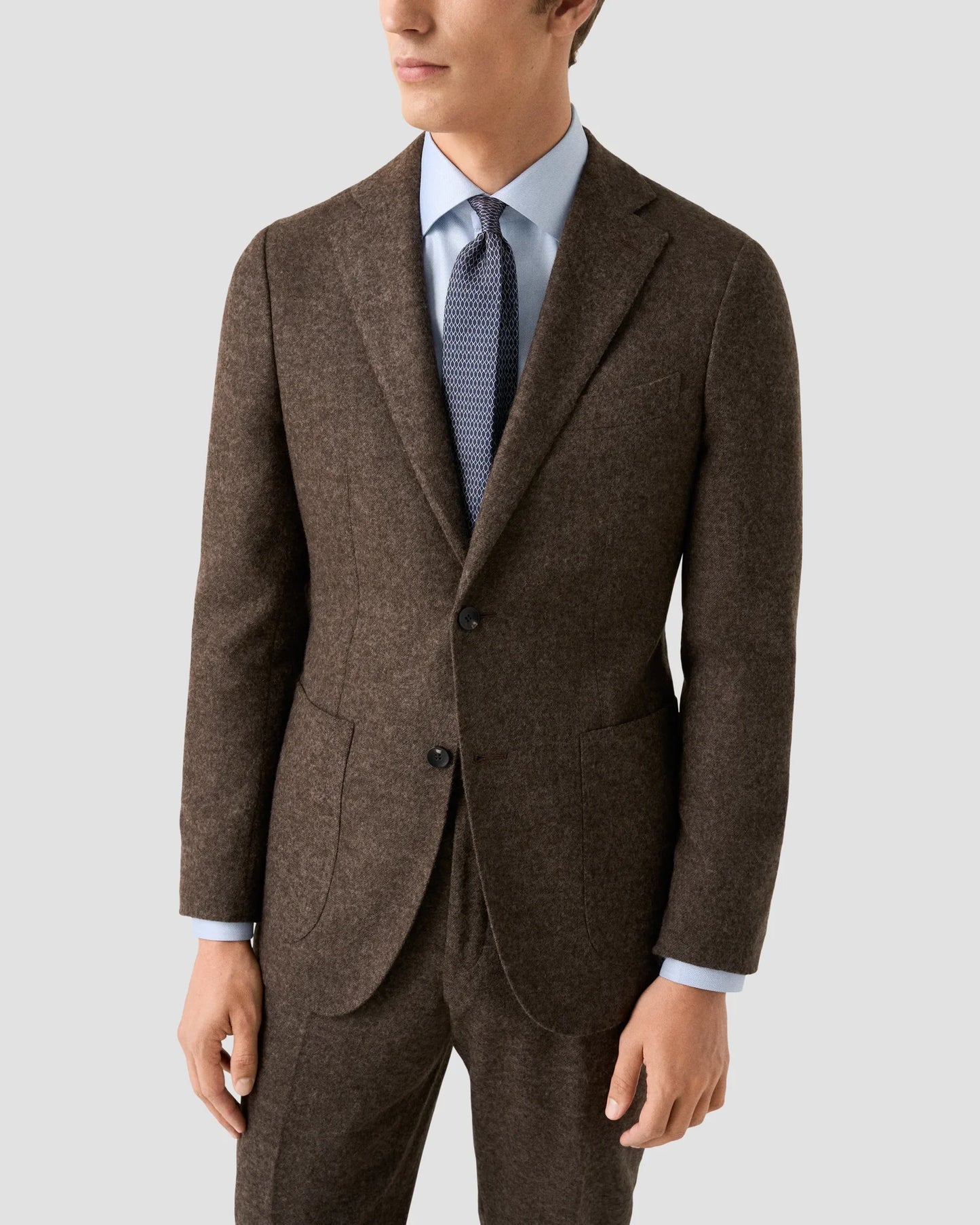 Eton Mélange Solid Cotton TENCEL™ Lyocell Shirt