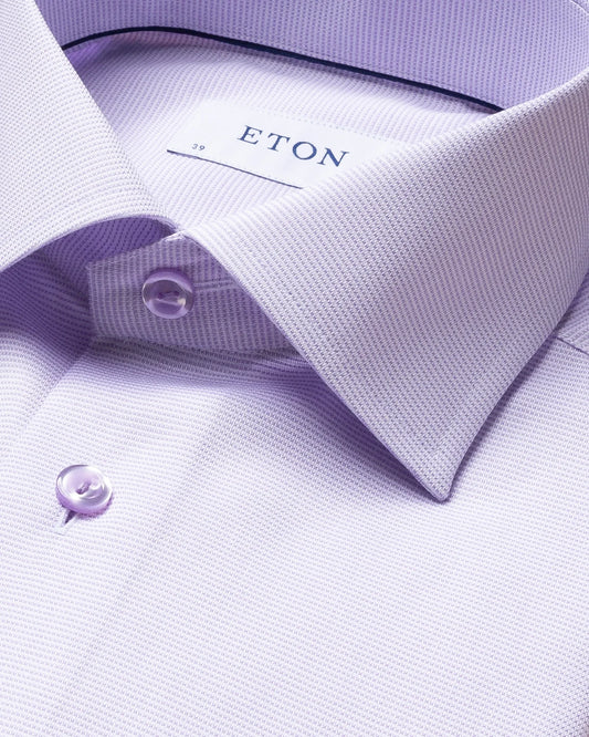 Eton Twill Dress Shirt in Lavendar in Slim Fit