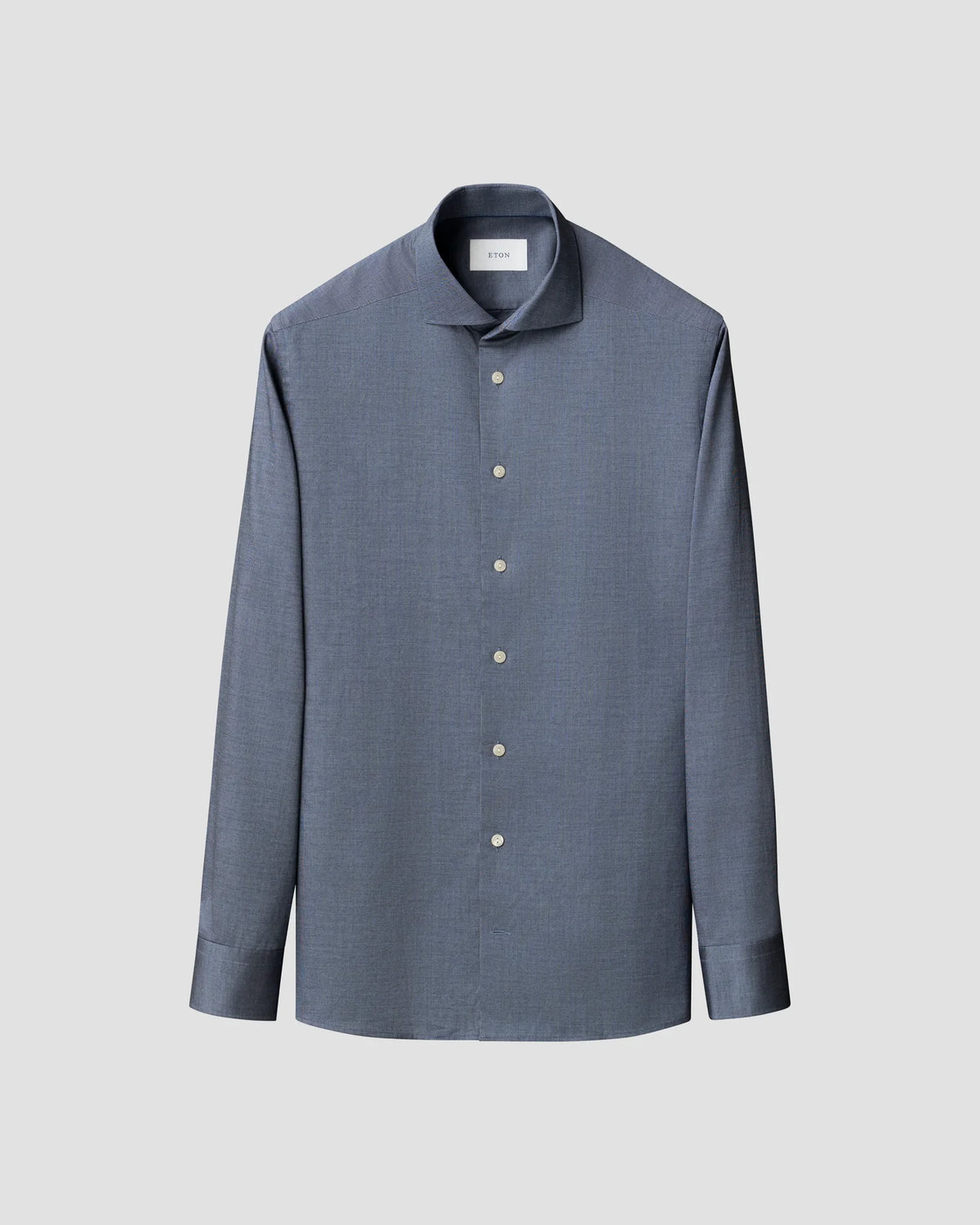 Eton Solid Blue Signature Oxford Shirt in Slim Fit