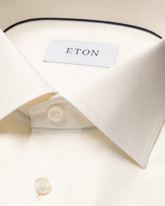 Eton Signature Twill Dress Shirt in -Off-White