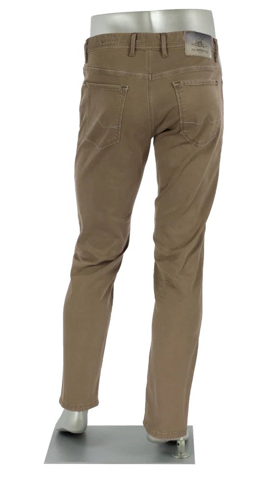 Alberto Jeans Pipe Regular Fit Colored Denim in Khaki