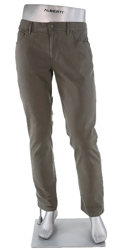 Alberto Jeans Pipe Regular Fit 1607-662 Soft Twill in Olive