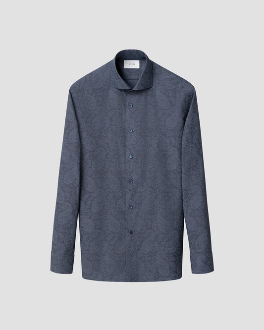 Eton Paisley Melangé Print Shirt In Slim Fit