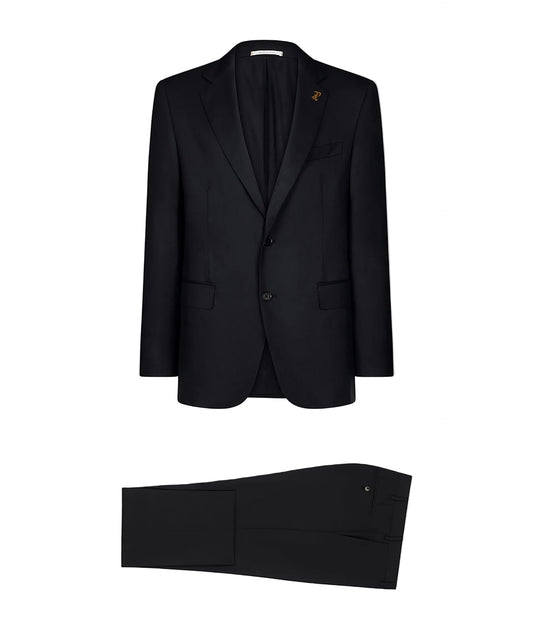 Pal Zileri Vicenza Model Suit (Z Model) Natural Comfort Wool Suit in Black