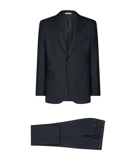 Pal Zileri Vicenza Model Suit (Z Model) Natural Comfort Wool Suit in Charcoal Gray