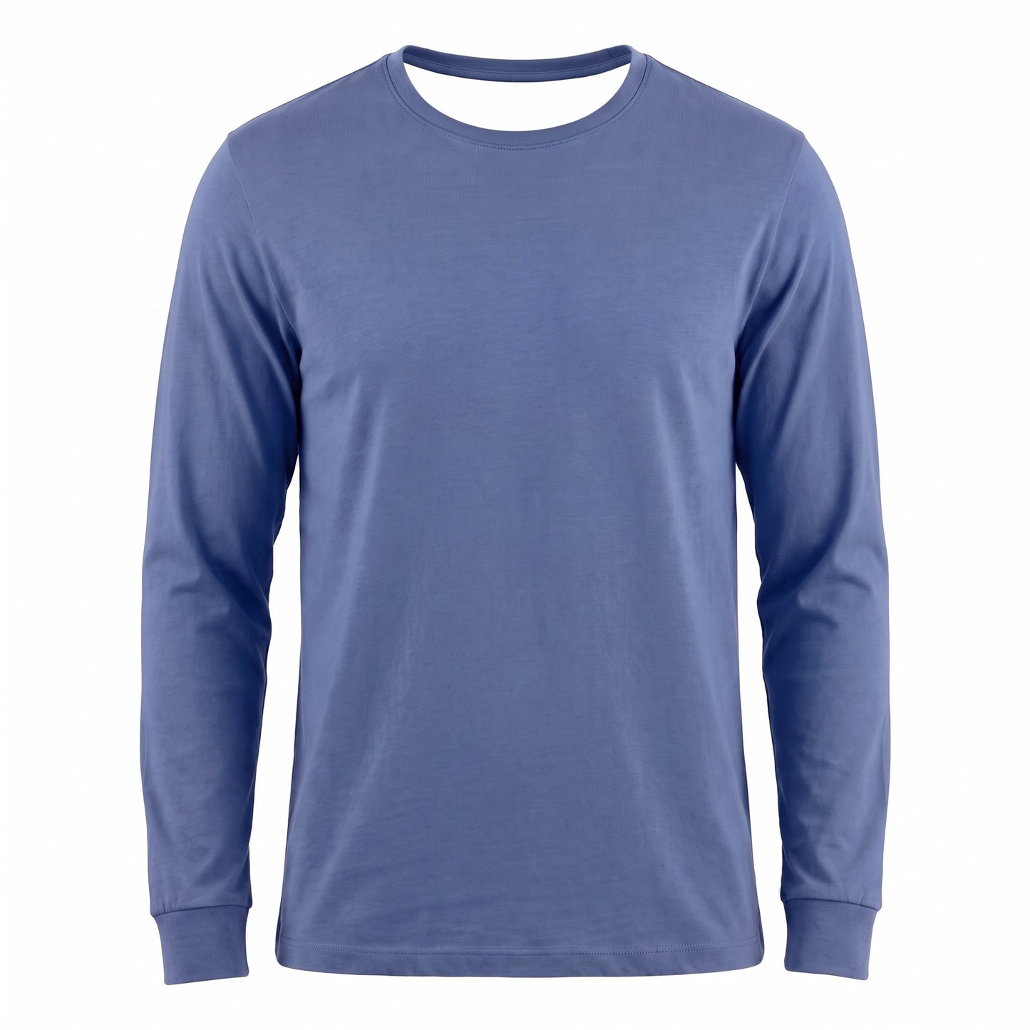 Patrick Assaraf Crew LS T-Shirt in Blue Indigo