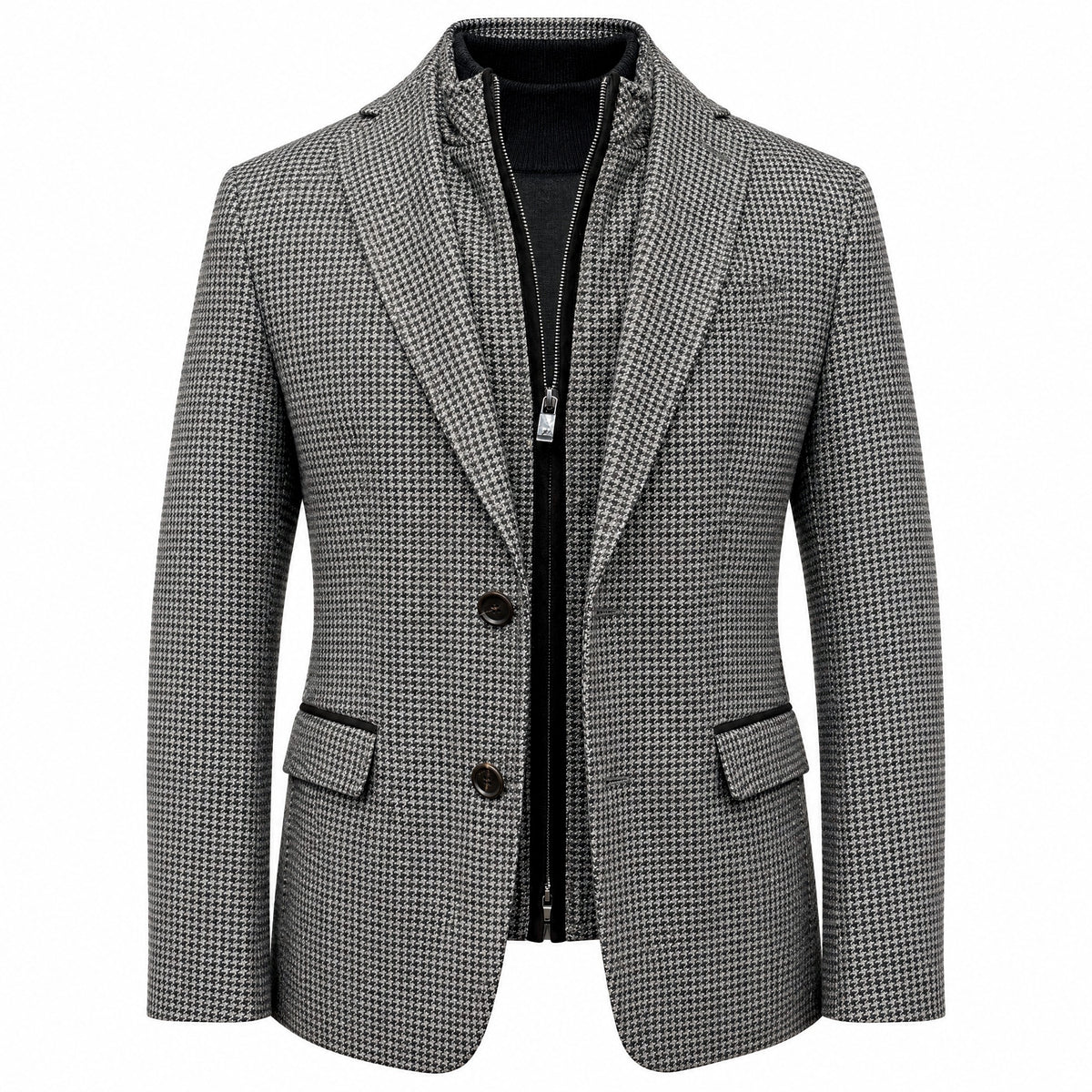 Pal Zileri Wool Hybrid Jacket with Detachable Bib in Gray