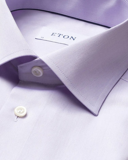 Eton Signature Twill Dress Shirt in Lavender