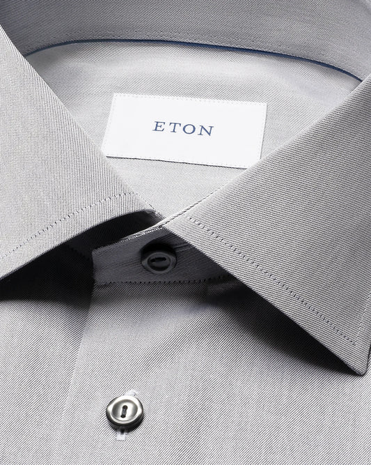 Eton Slim Signature Twill Shirt in Grey
