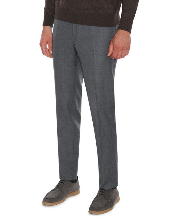 Canali Siena Classic Fit, Super 130's Wool Dress Pants in Charcoal Gray