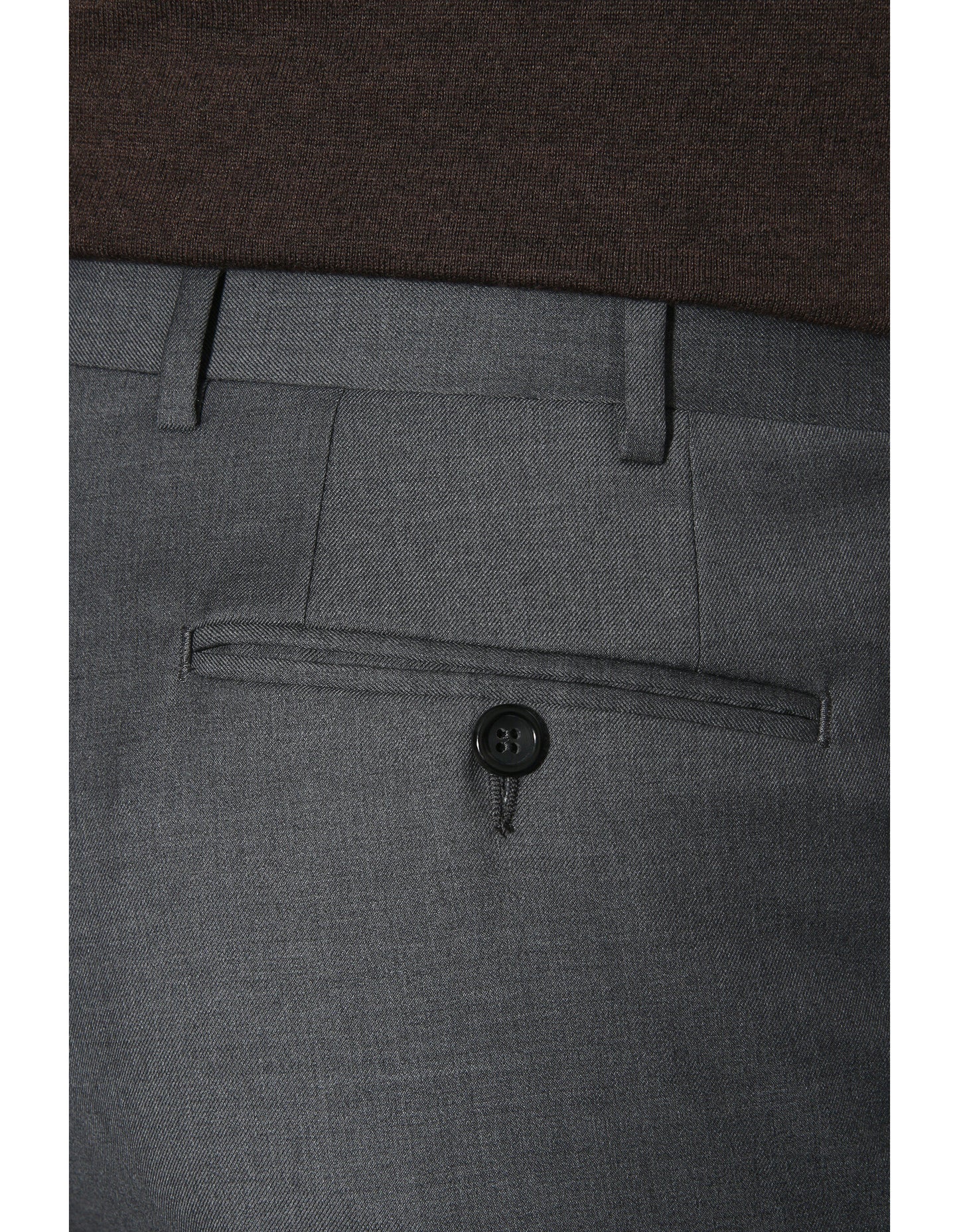 Canali Siena Classic Fit, Super 130's Wool Dress Pants in Charcoal Gray