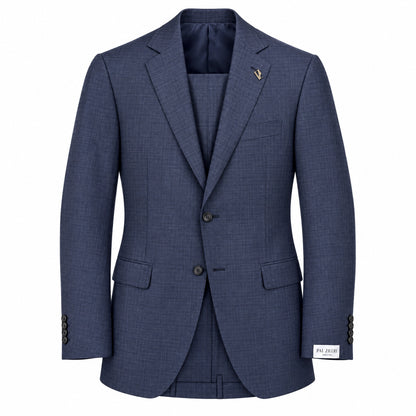Pal Zileri Vicenza Z Model Super 130's Wool Suit in Blue Mini check