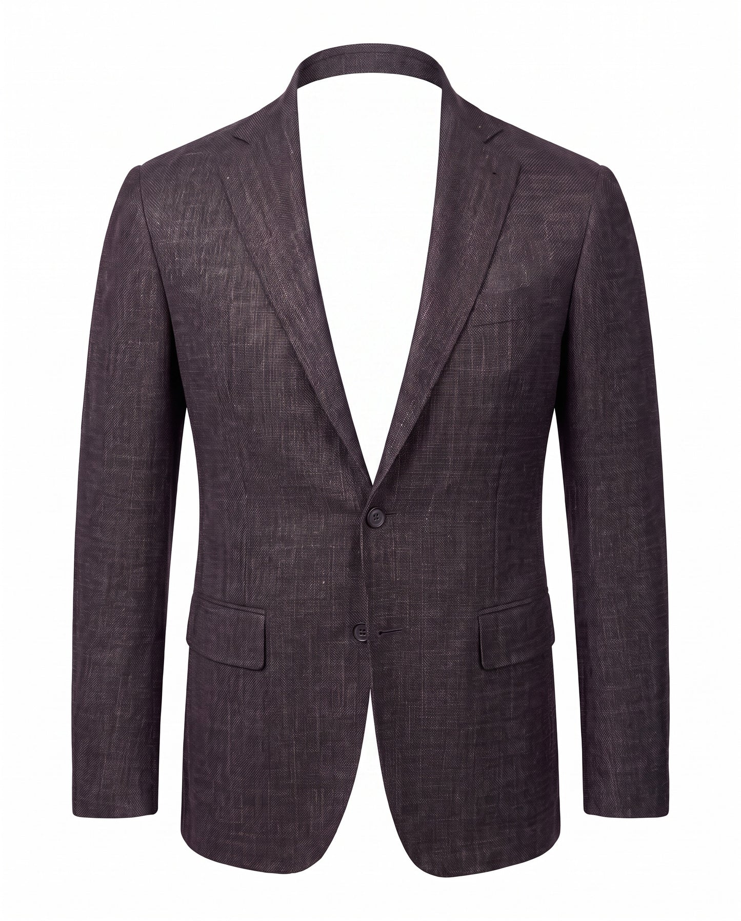 Canali Kei Model Wool Sport Coat in Plum