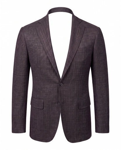 Canali Kei Model Wool Sport Coat in Plum