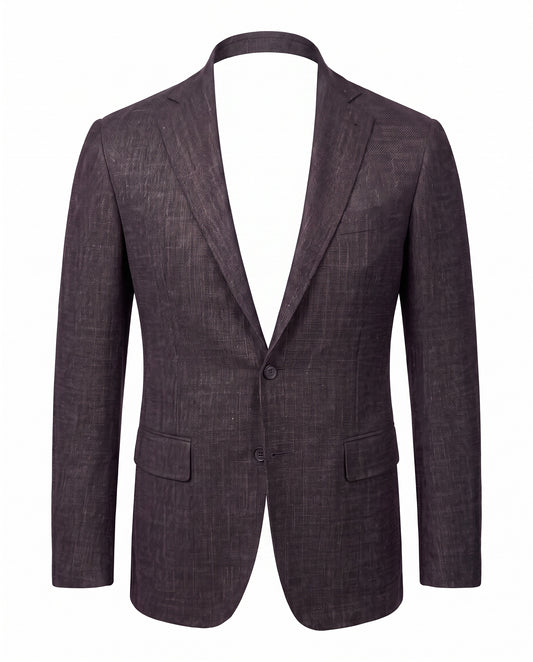 Canali Kei Model Wool Sport Coat in Plum