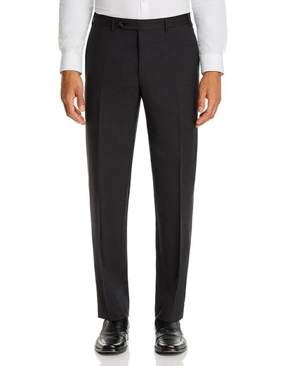 Canali Siena Classic Fit Super 130's Wool Dress Pants in Black