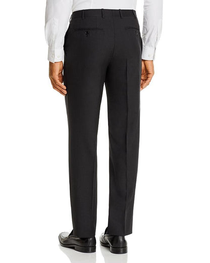 Canali Siena Classic Fit Super 130's Wool Dress Pants in Black