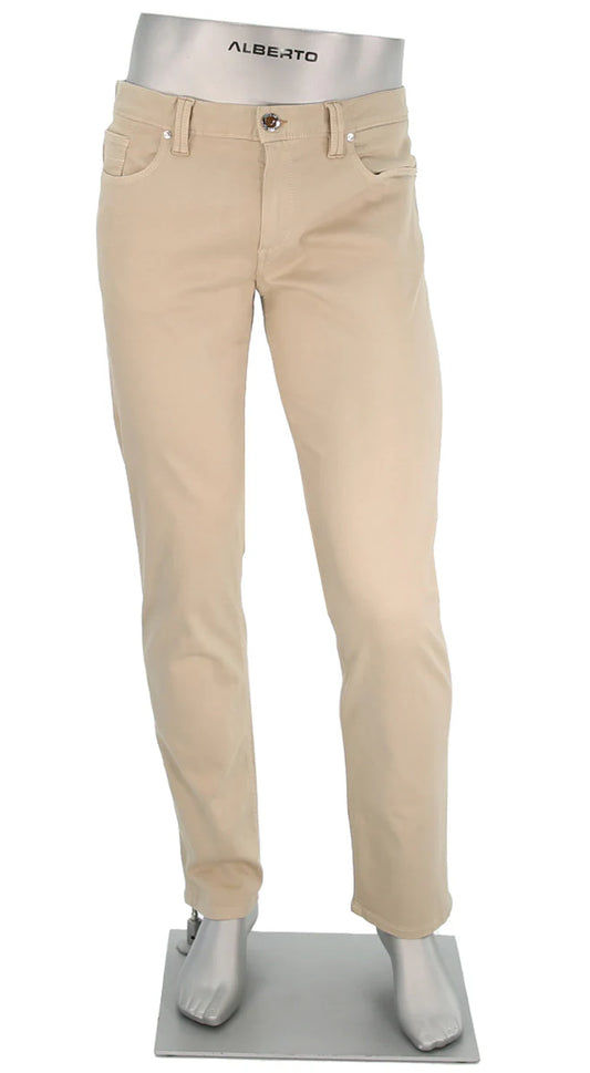 Alberto Super Stretch Jean in Model Pipe Light Weight -Tan