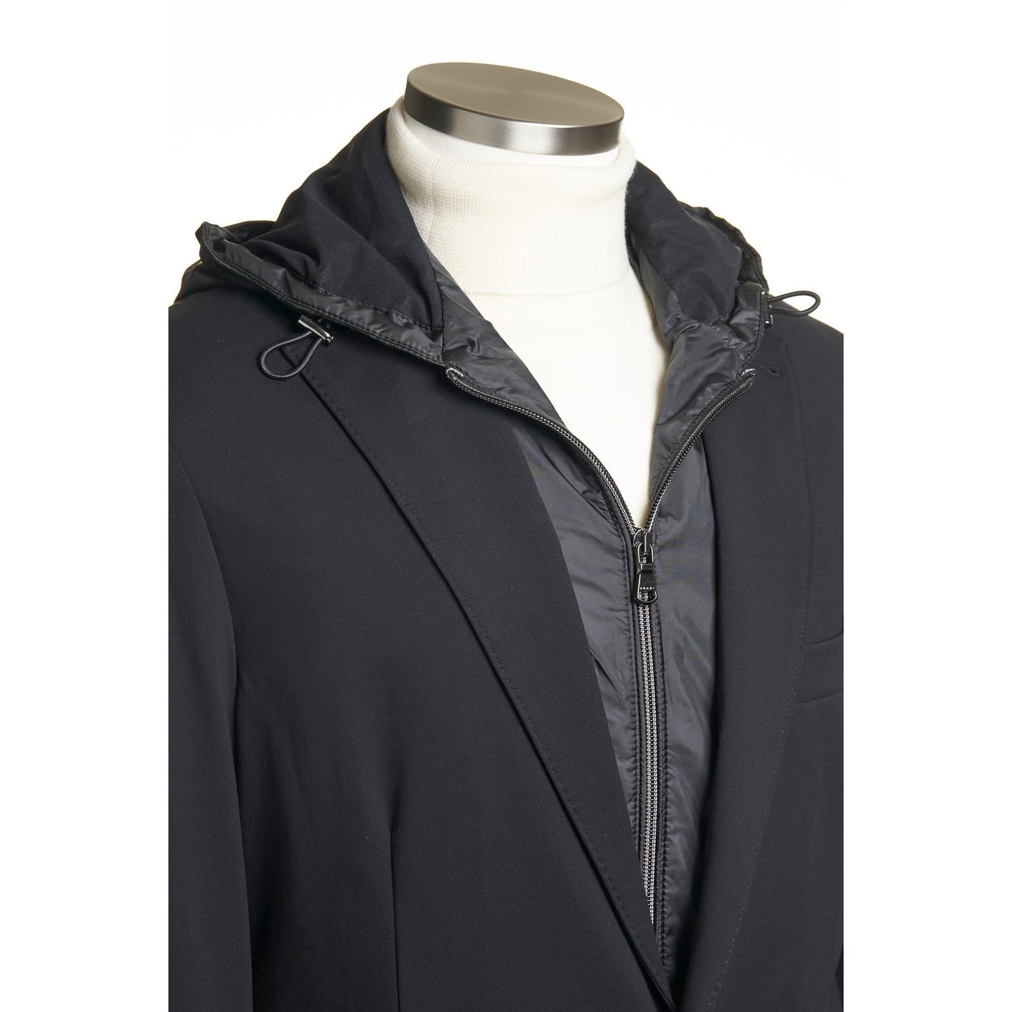 Fradi Stretch Jacket with Removable Hoodie and Chest-Piece in Black