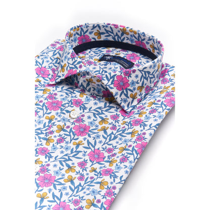 Angelo Salento Cotton Sport Shirt in Multi Floral Pattern