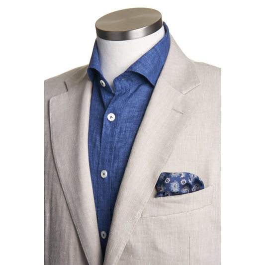 Canali Siena Model Wool Blend Suit in Oatmeal