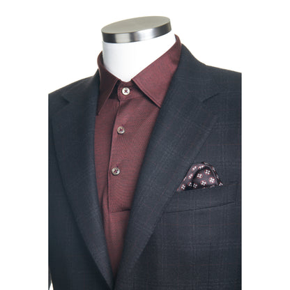 Canali Siena Exclusive Model Wool Cashmere Sport Coat in Black Check