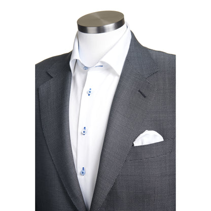 Canali Siena Model Wool Nail Head Sport Coat in Med Grey