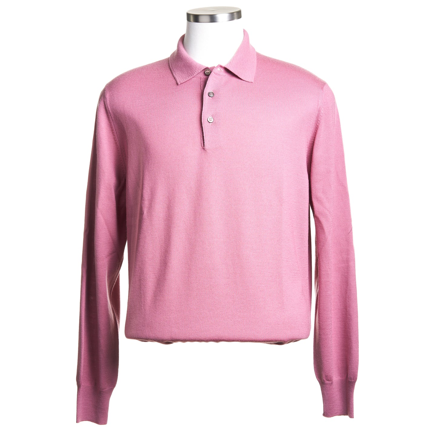 Gran Sasso Extra Fine Merino Wool Polo Sweater in Rose