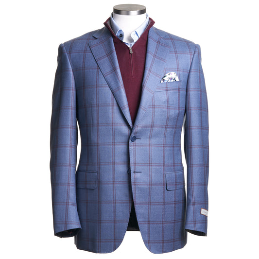 Canali Siena Wool Sport Coat in Light Blue