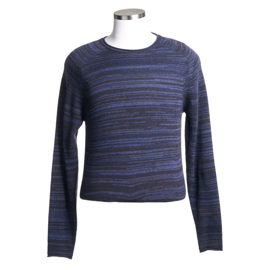 Codice Crew Neck Sweater in Wool & Cashmere- Blue